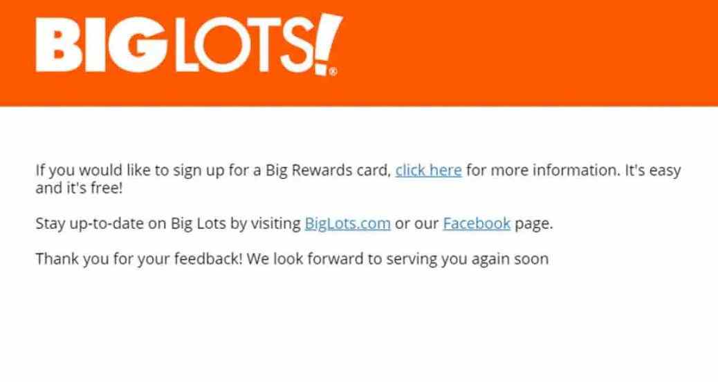big lots $1000 gift card survey sweepstakes