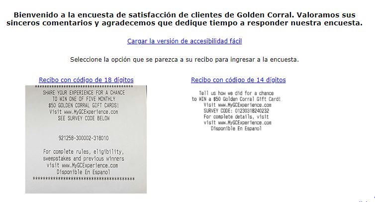 Golden Corral Survey