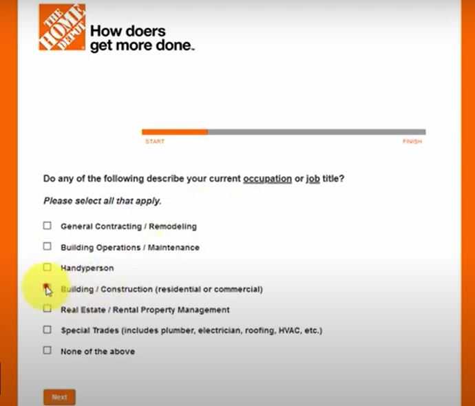 home depot customer survey questions