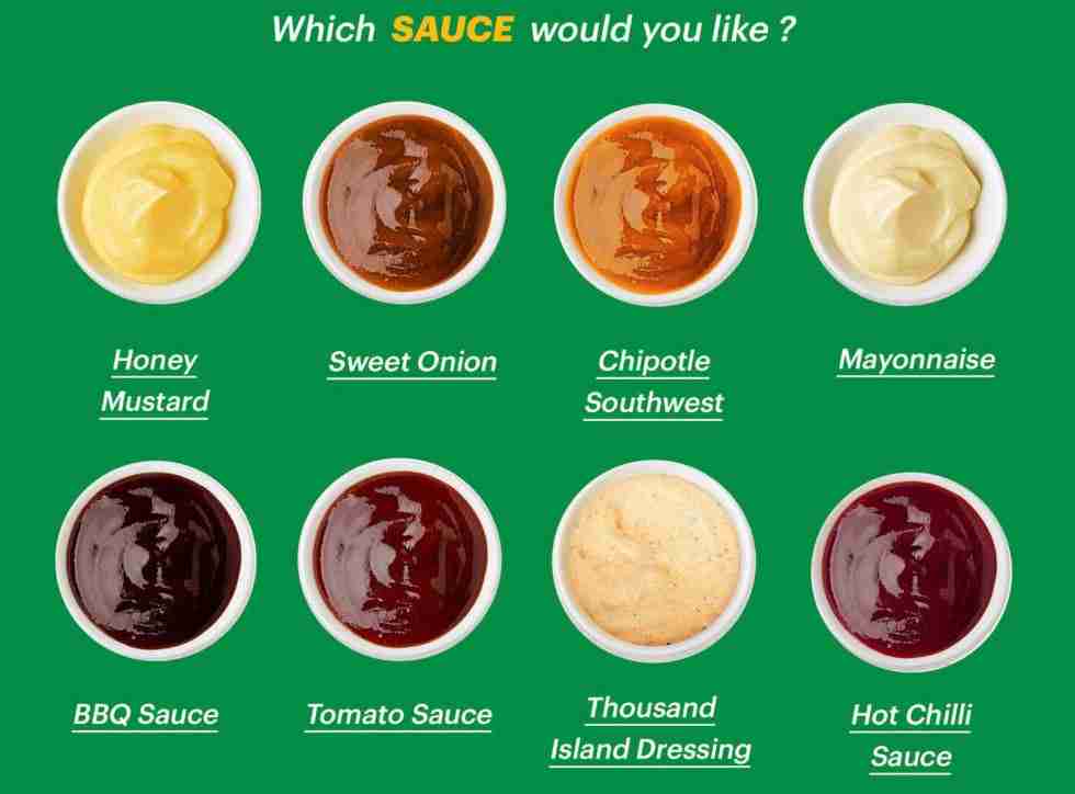 Popular Subway Sauces