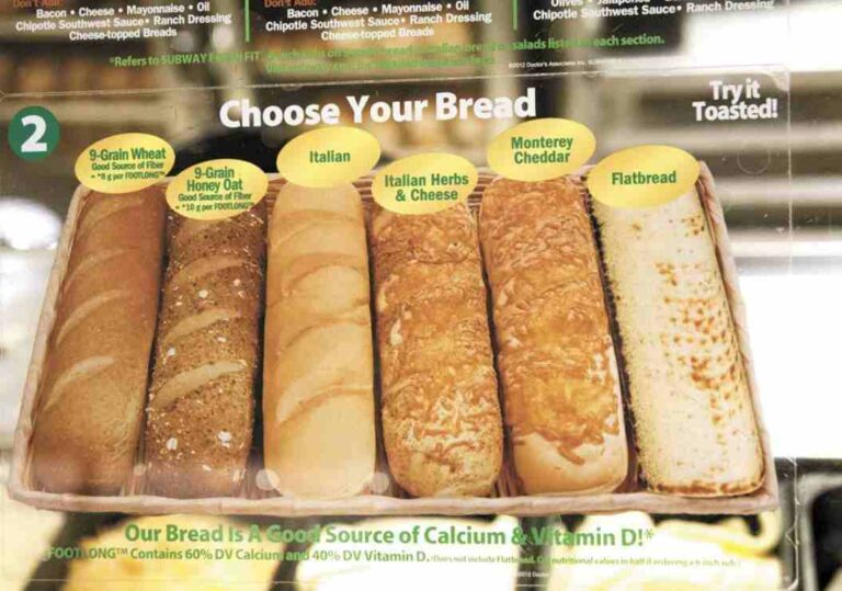 Subway Bread Menu: What are all Subway Bread Types?