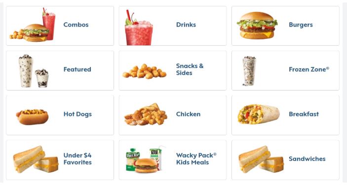 Sonic Drive-In Menu