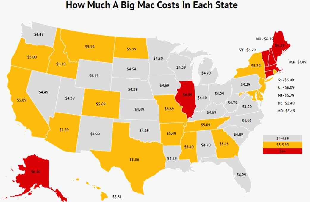 How much does a big mac cost