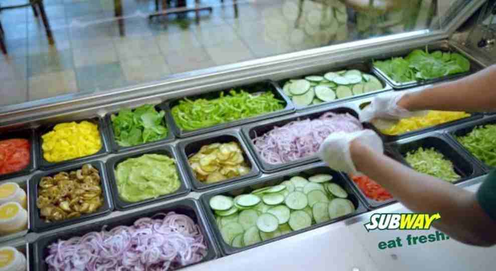 Subway Toppings List