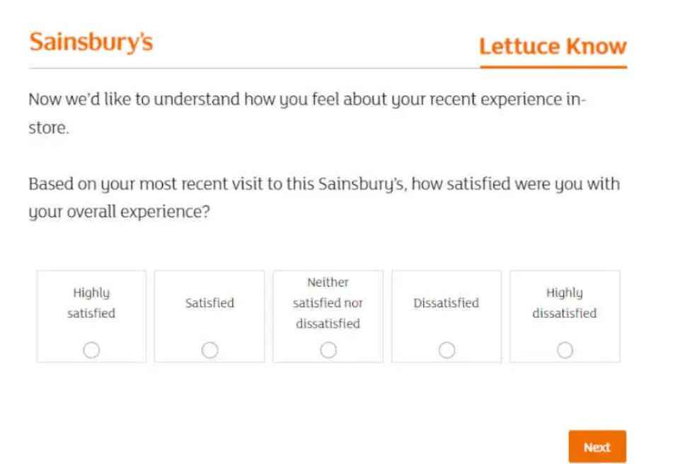 Lettuce Know survey questions