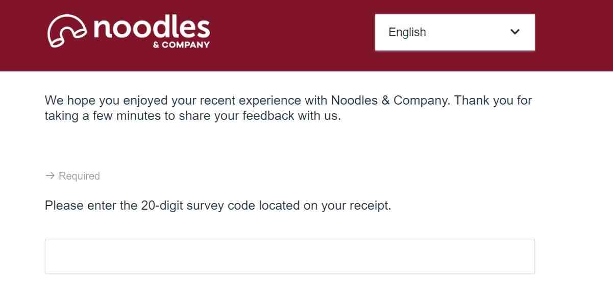 noodles and company survey
