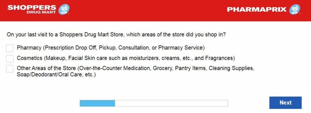 Shoppers Drug Mart Survey Question