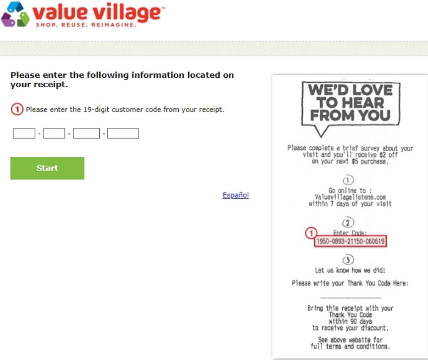 valuevillagelistens surveypage