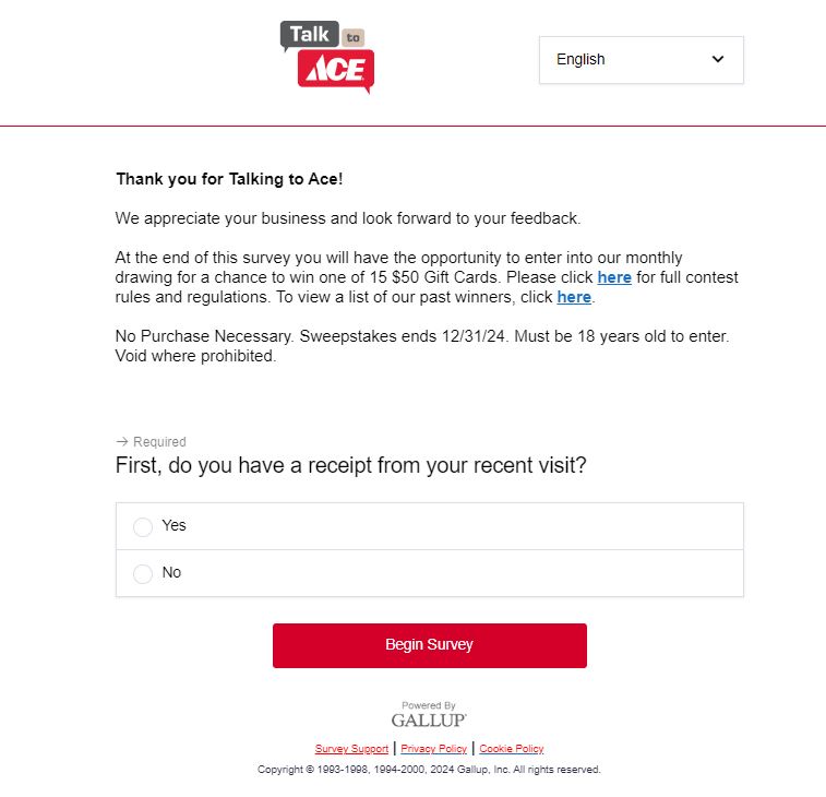 ACE Customer Satisfaction Survey