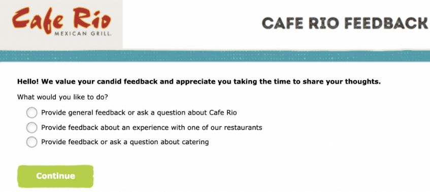 Cafe Rio Listen’s SMG Survey
