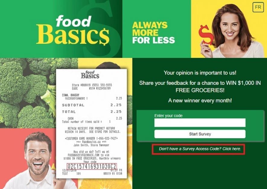 FoodbasicsFeedback CDN Survey Without Survey Access Code