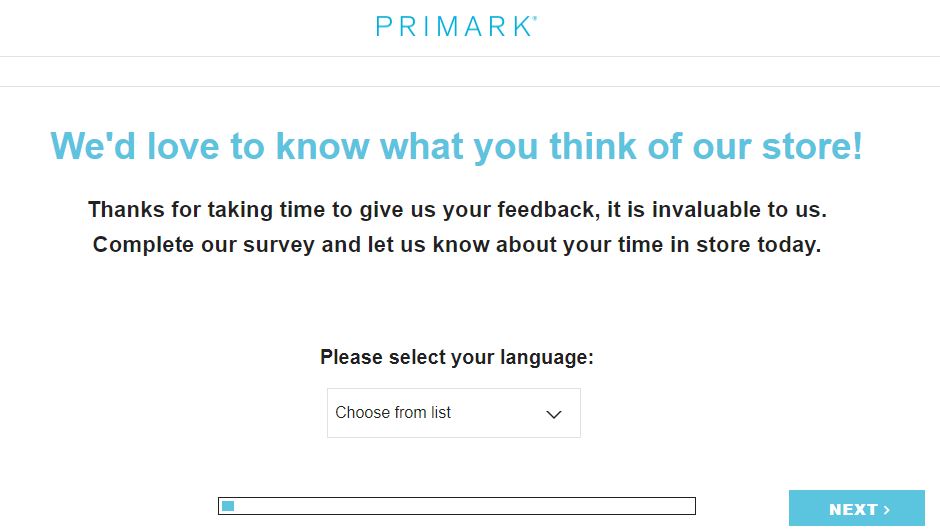 Tell Primark Survey